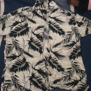 Palm Tree Forever 21 Button Down Shirt